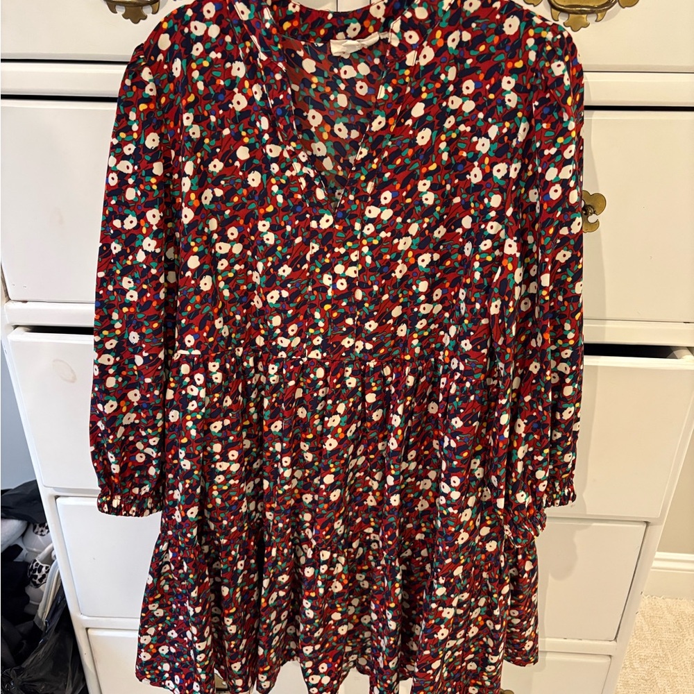 Entro Kids Floral Dress - Red and White